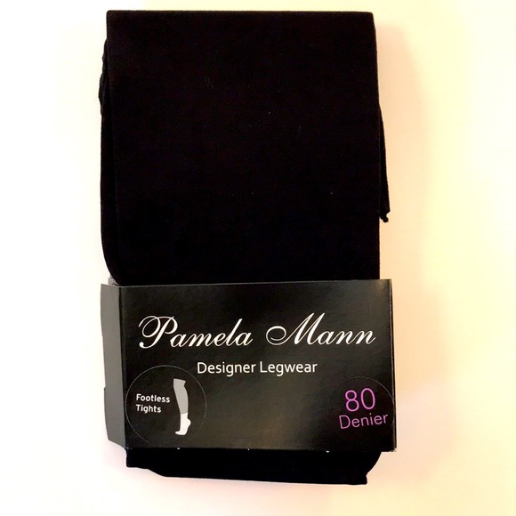 Black Footless Tights (OSFM) by Pamela Mann - Picture 1 of 3
